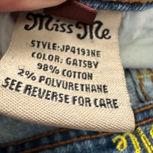 Miss Me Womens size 28 Flare Leg Y2K JP4193NE Gatsby Denim Jeans - Picture 11 of 11